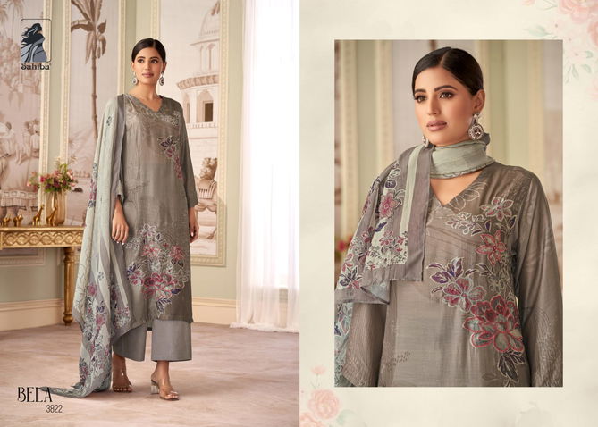 Bela By Sahiba Muslin Silk Digital Printed Dress Material Wholesale Shop In Surat